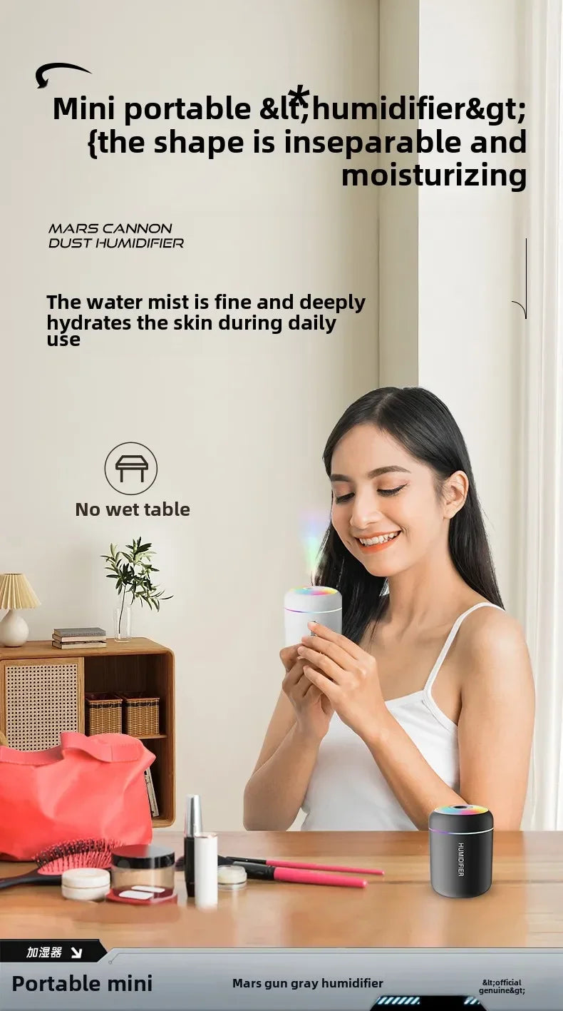 Car Mini Air Humidifier 180ML USB Electric Aroma Diffuser Essential Oil Purifier Aromatherapy Mist Maker Lights For Home Bedroom