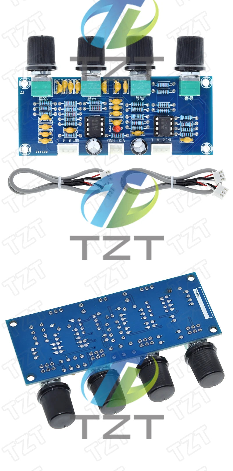 XH-A901 NE5532 Tone Board Preamp Pre-amp With Treble Bass Volume Adjustment Tone Controller For TZT Amplifiers Board