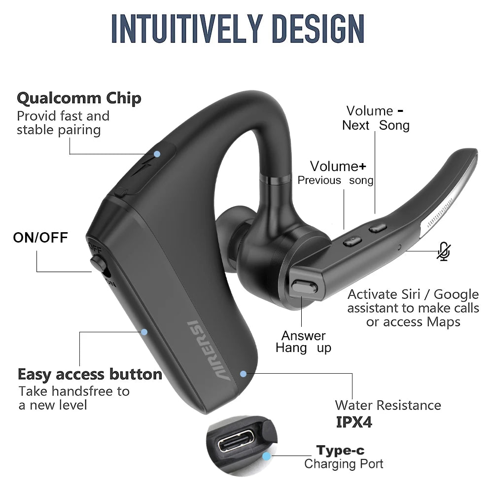 Newest K22 Bluetooth Headset Wireless Earphones Noise Cancelling Headphones With Dual Microphones For All Bluetooth Devices ﻿