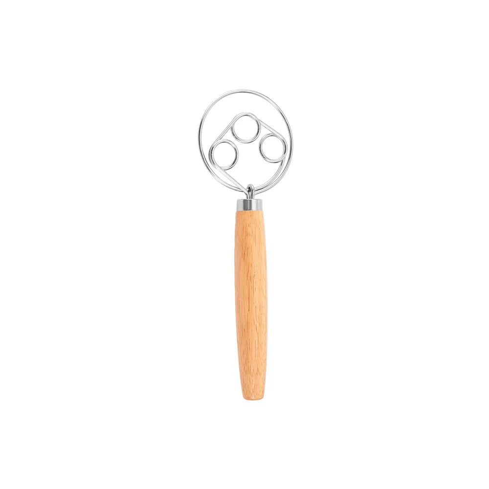 Manual Dough Mixer Danish Dough Whisk Stainless Steel Egg Beater Cake Pastry Flours Blenders Kitchen Baking Blender Tools