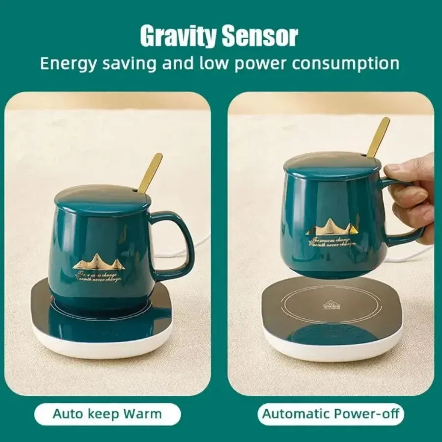 Electric Smart Thermostatic Coaster Suitable for Home and Office Suitable for Hot Coffee Tea Milk Water Portable and Waterproof