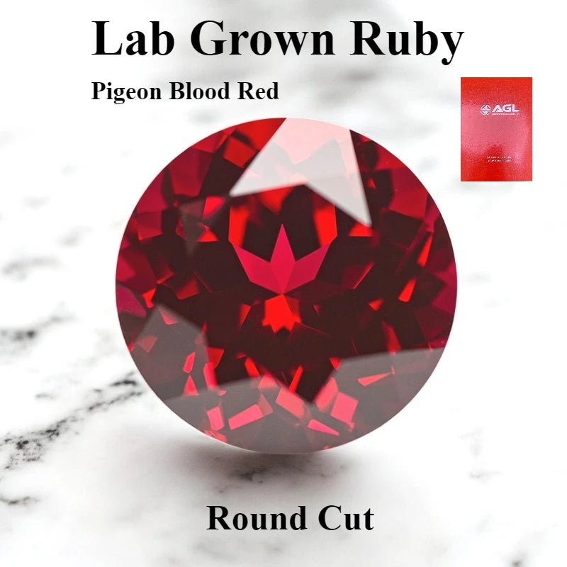 Lab Grown Ruby Various Shape Pigeon Blood Red Charms Gemstone for DIY Jewelry Making Materials Selectable Certificate