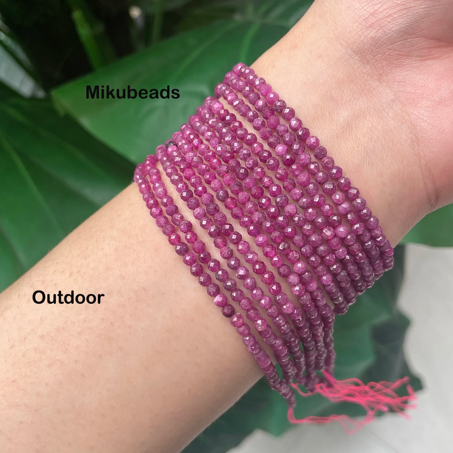 Wholesale Natural 3mm 4mm 6mm Ruby Faceted Round Loose Beads For Jewelry Making DIY Bracelets Necklace Strand Gift 38cm