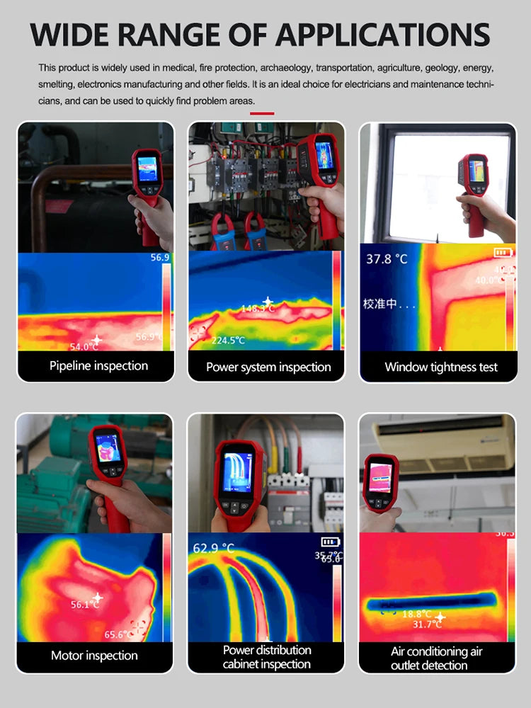UNI-T UTI120S Thermal Imaging Camera 120x90 Pixel Construction Thermal Imager For Repair Floor Heating Tube Testing