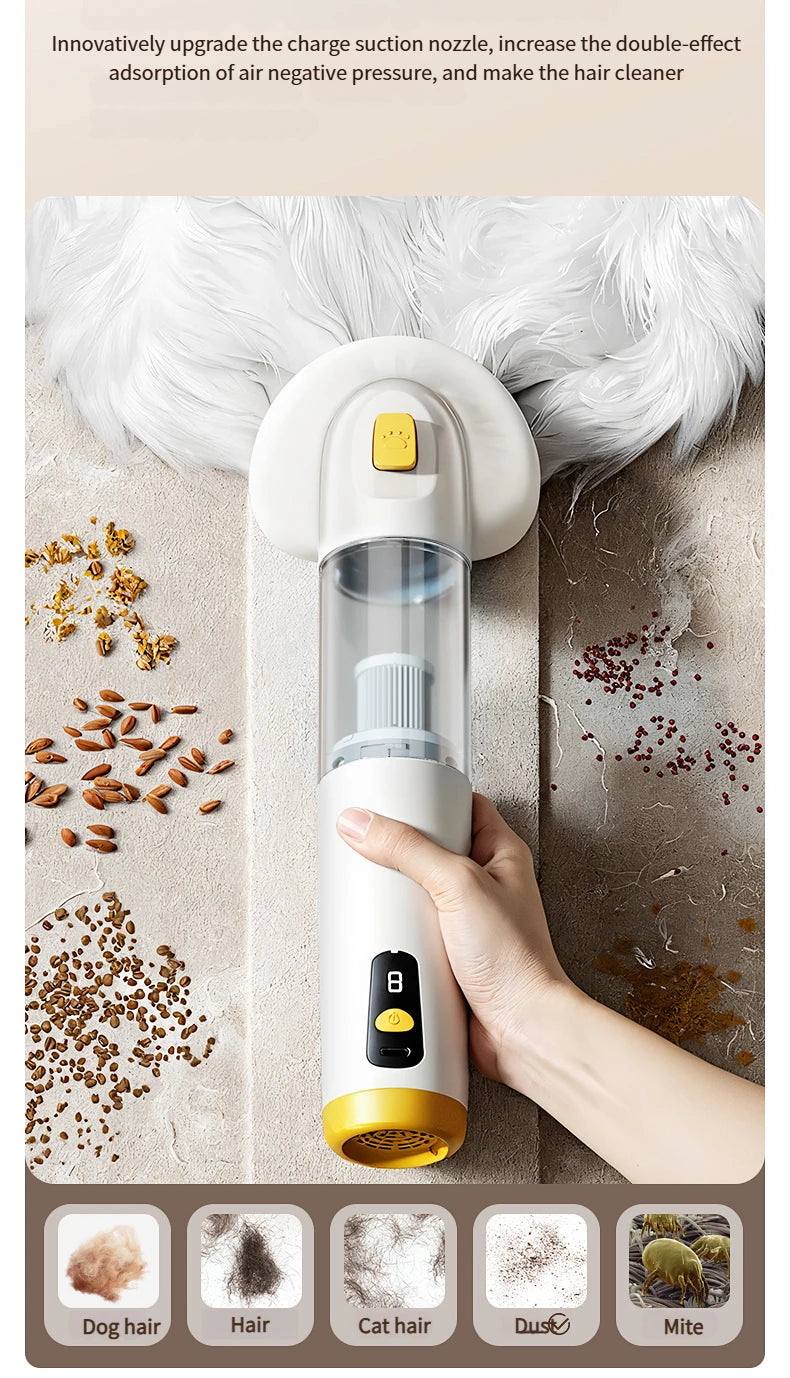 Multifunctional pet vacuum cleaner with advanced cyclonic technology for long lasting suction and pet hair removal
