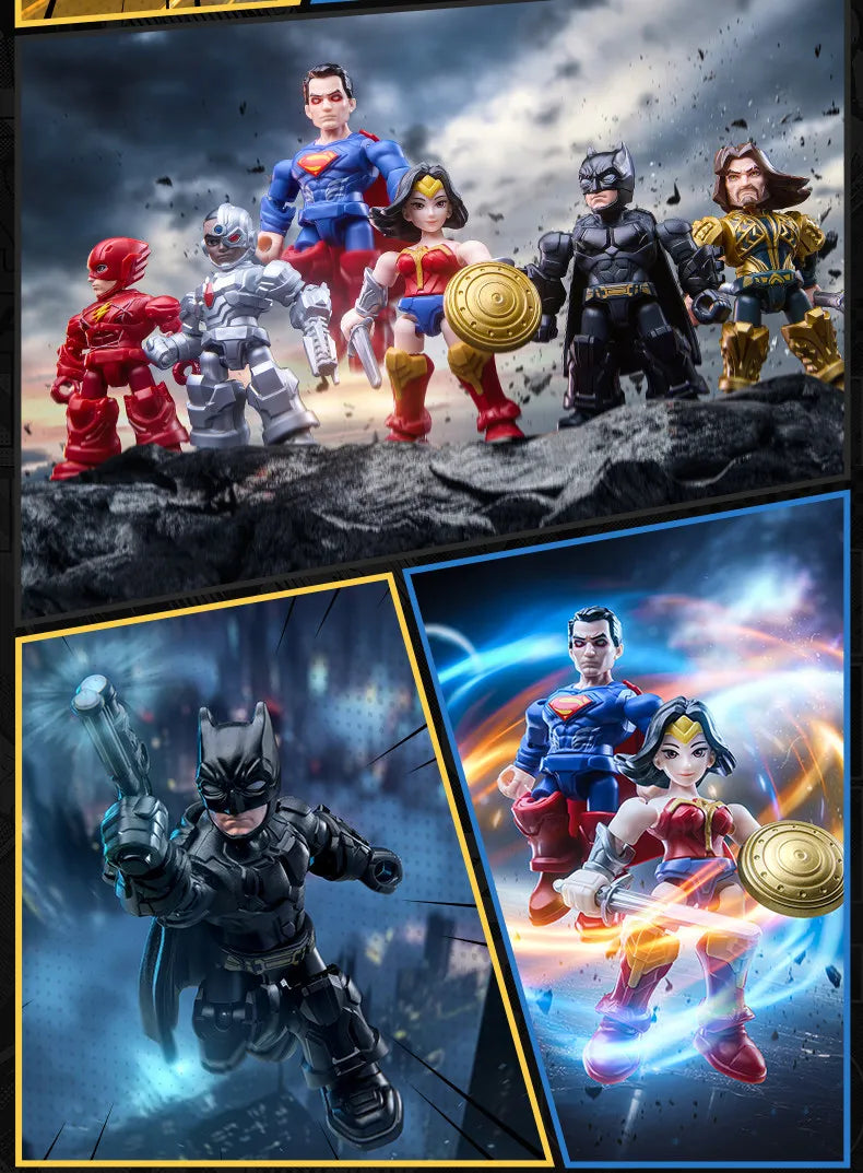 Blokees DC Marvel Hero Batman Star Edition Series  Blind Box Toy E01/E02 6PCS Batman Motorcycle Toy Collectible Perfect Gift