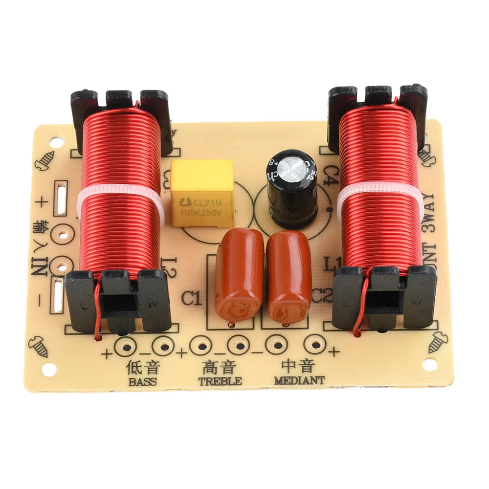 3 Way 150W Hi-Fi Audio Speaker Crossover Treble Midrange Bass Independent Crossover Home Speakers Filter Frequency Divider