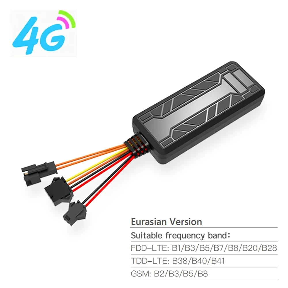 4G GPS Tracker For Car Motorcycle Anti-theft Vehicle GPS Tracking Device Mini GPS with Free Real Time Tracking Web APP and Relay