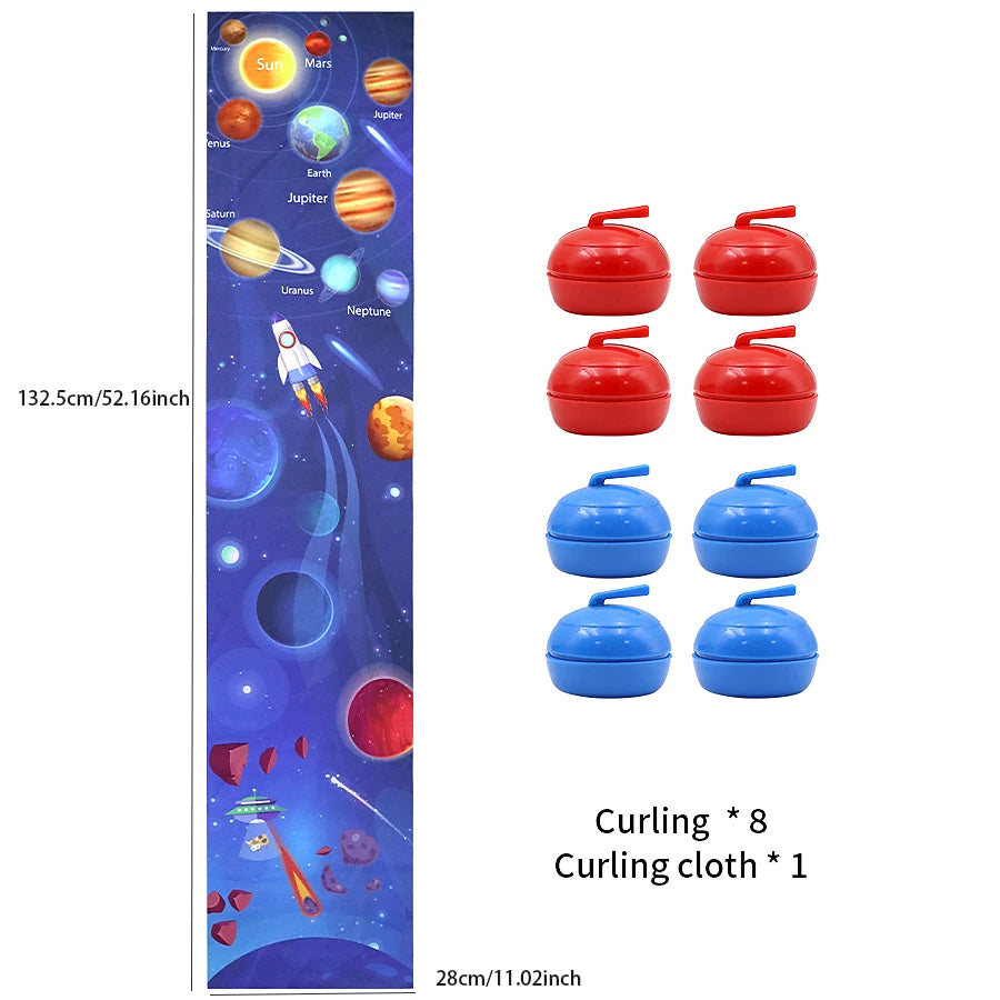 Table curling game is suitable for teenagers or adults, with 8/16 roller skates to choose from for party entertainment games