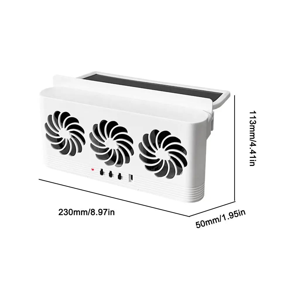Car Solar Exhaust Fan Air Circulation Cooling Cooling Window Summer Tool Exhaust Interior Accessories Fan Fan Cooling S3D4