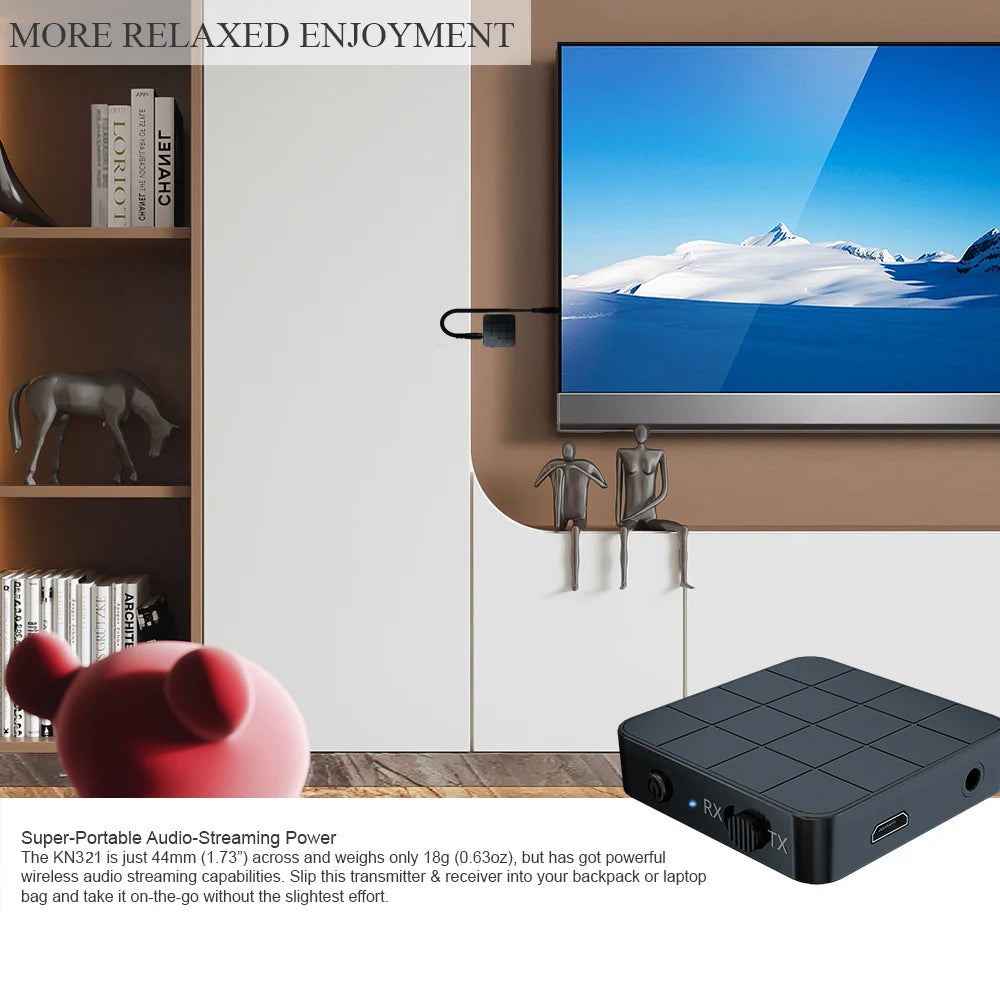 Bluetooth-compatible 5.0 Audio Receiver Transmitter AUX RCA 3.5 Jack USB Music Stereo Wireless Adapters Dongle For TV PC Speaker
