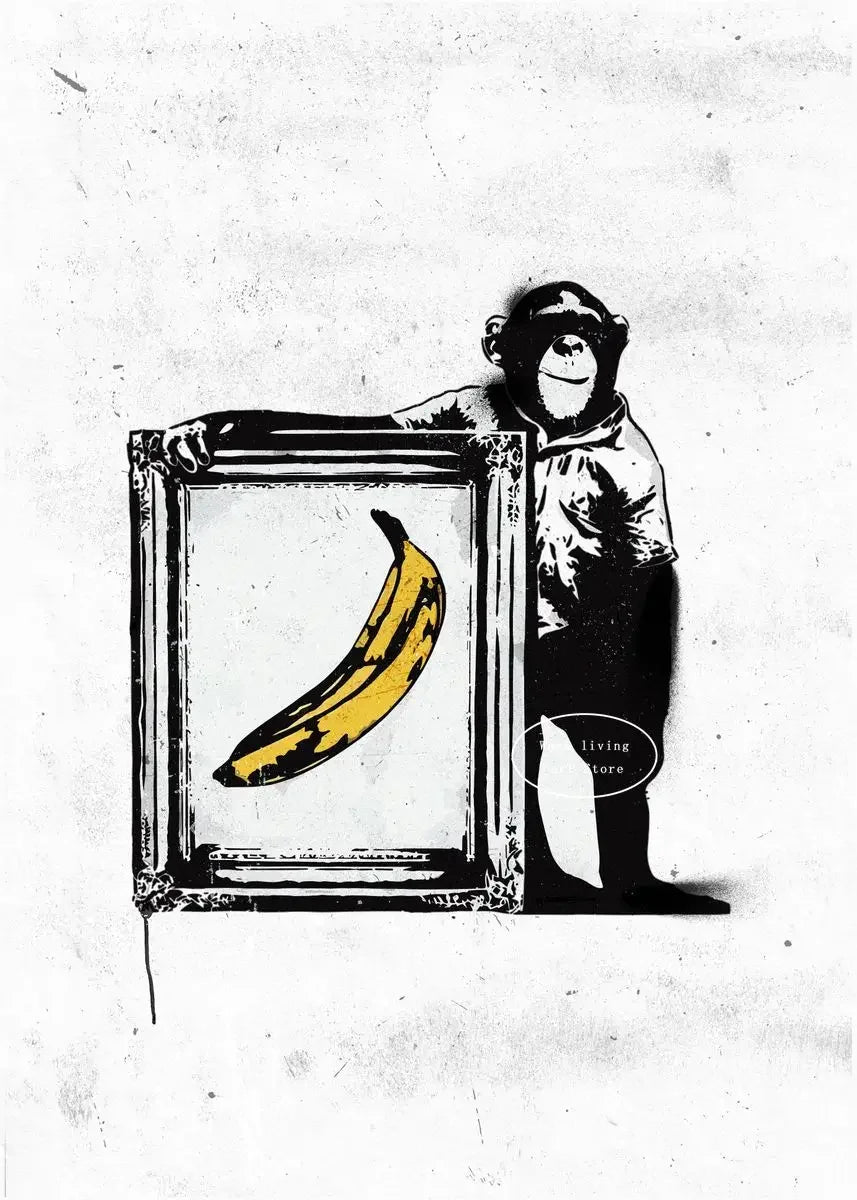 Classic Retro Wall Art Banksy Street Graffiti HD Canvas Print Poster Home Living Room Bedroom Decorative Painting