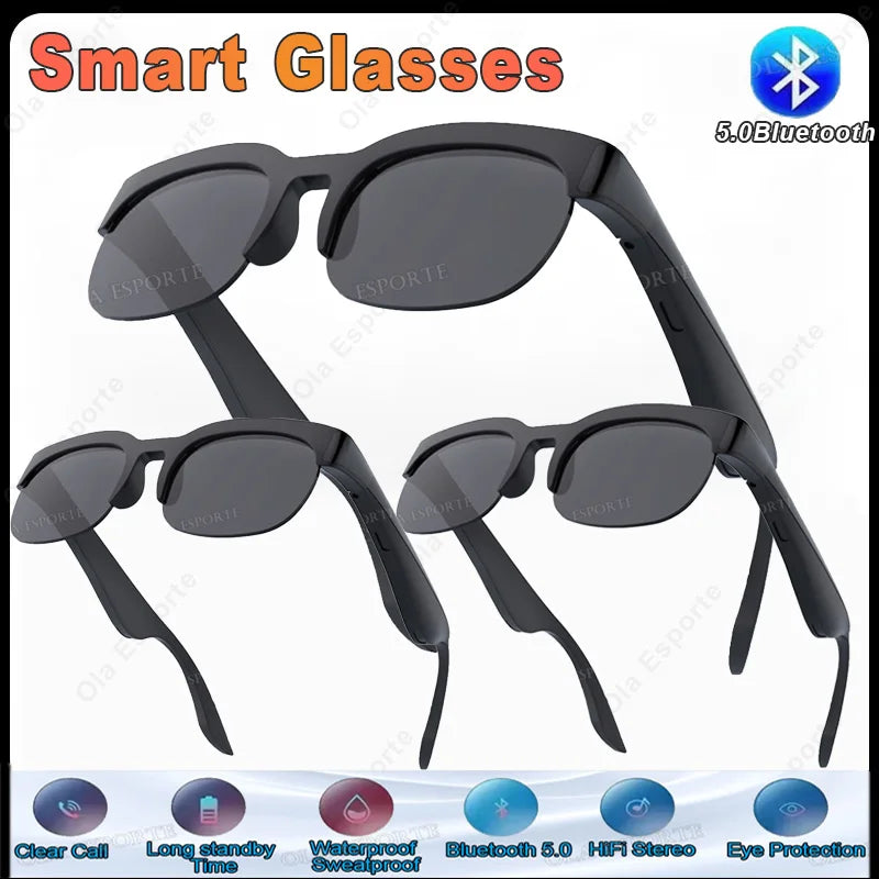 2026 New Smart Glasses Bluetooth Call Voice Assistant Music Outdoor Sport Smartglasses Men Women UV-Protection SunGlasses