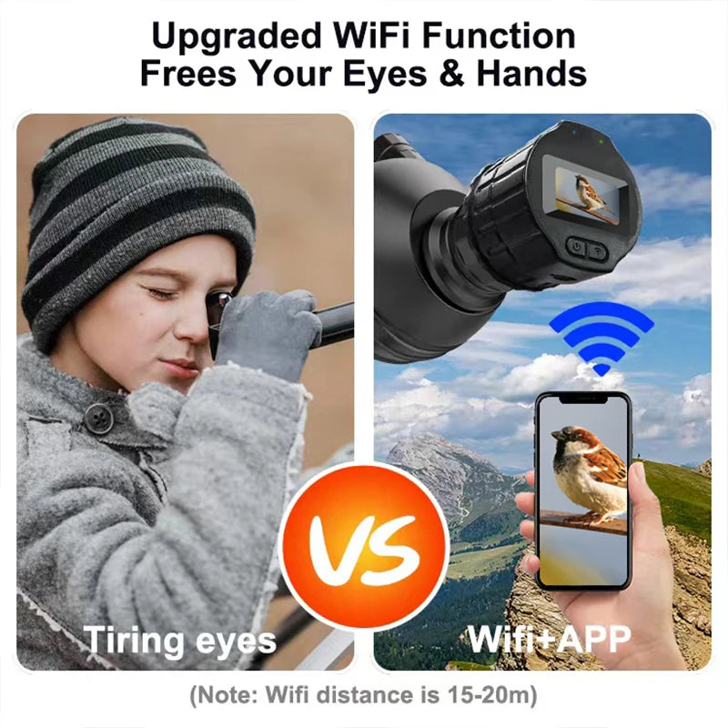  1920X1080 Eyepieces Camera WiFi Electronic 1.5'' High-Definition Screen Portable Recorder Telescopes Tools with APP Microscope