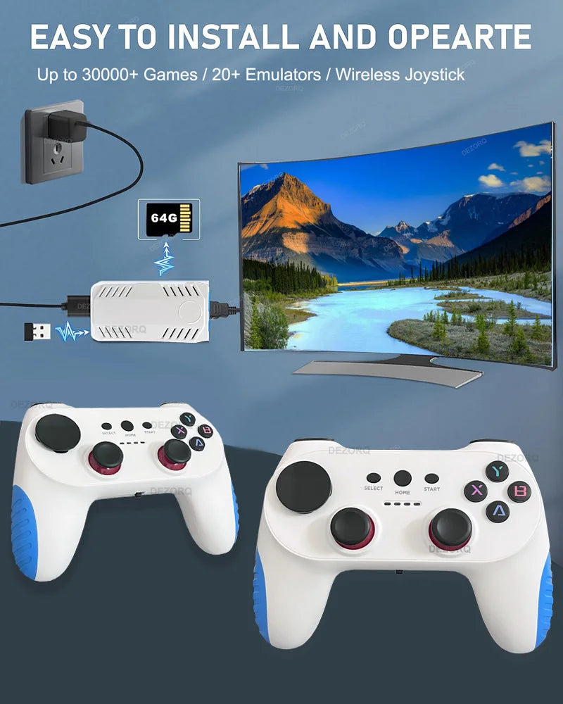 X10 Pro Retro Gaming Console 128G Game Stick Built In 50000 Retro Games 40+ Emulators S905 x 3 TV Video Game Consola