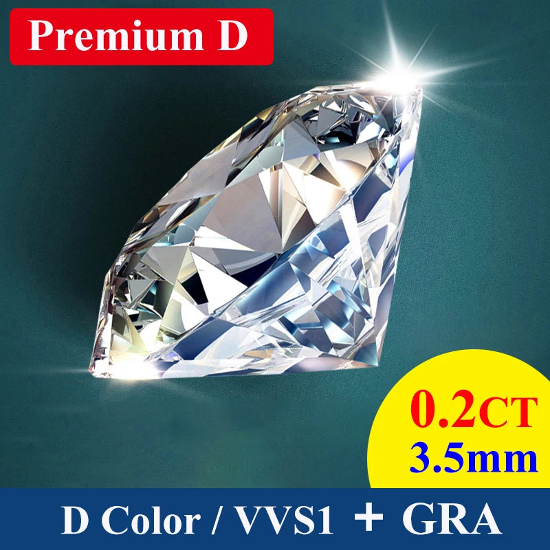 New Premium D Color VVS1 Moissanite Loose Stone Full Size Factory Wholesale Fine Jewelry Certified Moissanite Diamonds With GRA