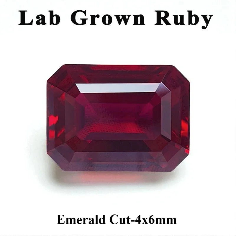 Top Lab Grown Ruby Oval Cut Pigeon Blood Red VVS1 Gemstone For Charms DIY Jewelry Making Selectable Certificate