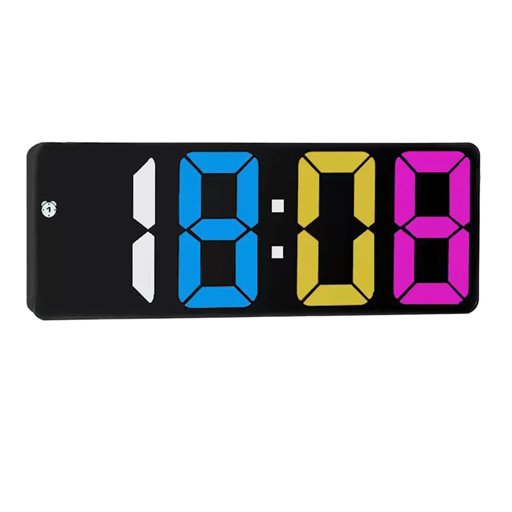 Electronic Clock with Bright Large Display and Voice Control Designed for Time Alarm Calendar and Temperature Monitoring