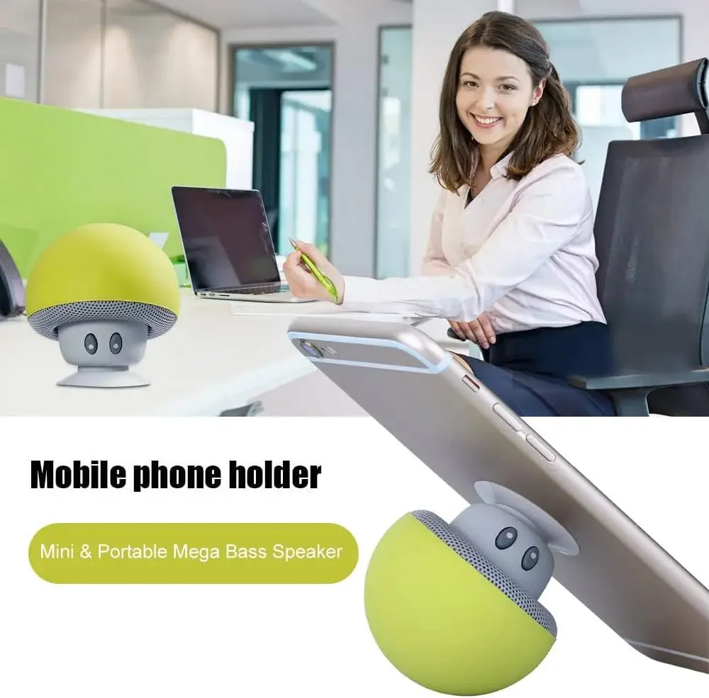 Bluetooth Mushroom Speaker Portable Subwoofer with Suction Cup Function