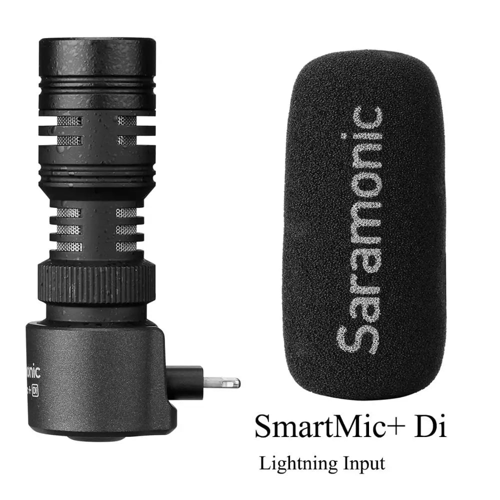 Saramonic SmartMic + Di/UC Type-C Directional Microphone with Foam Windscreen for IOS iPhone 13 11 7 7 plus Android Smartphones