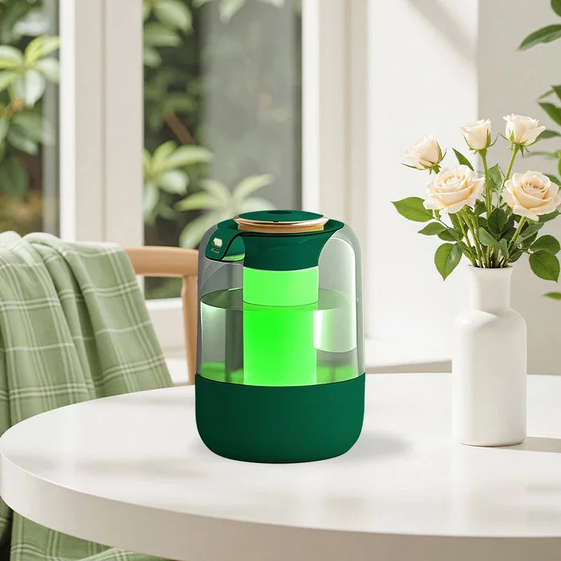 Double nozzle air humidifier desktop bedroom humidifier large spray aromatherapy machine atmosphere colorful lamp purifier