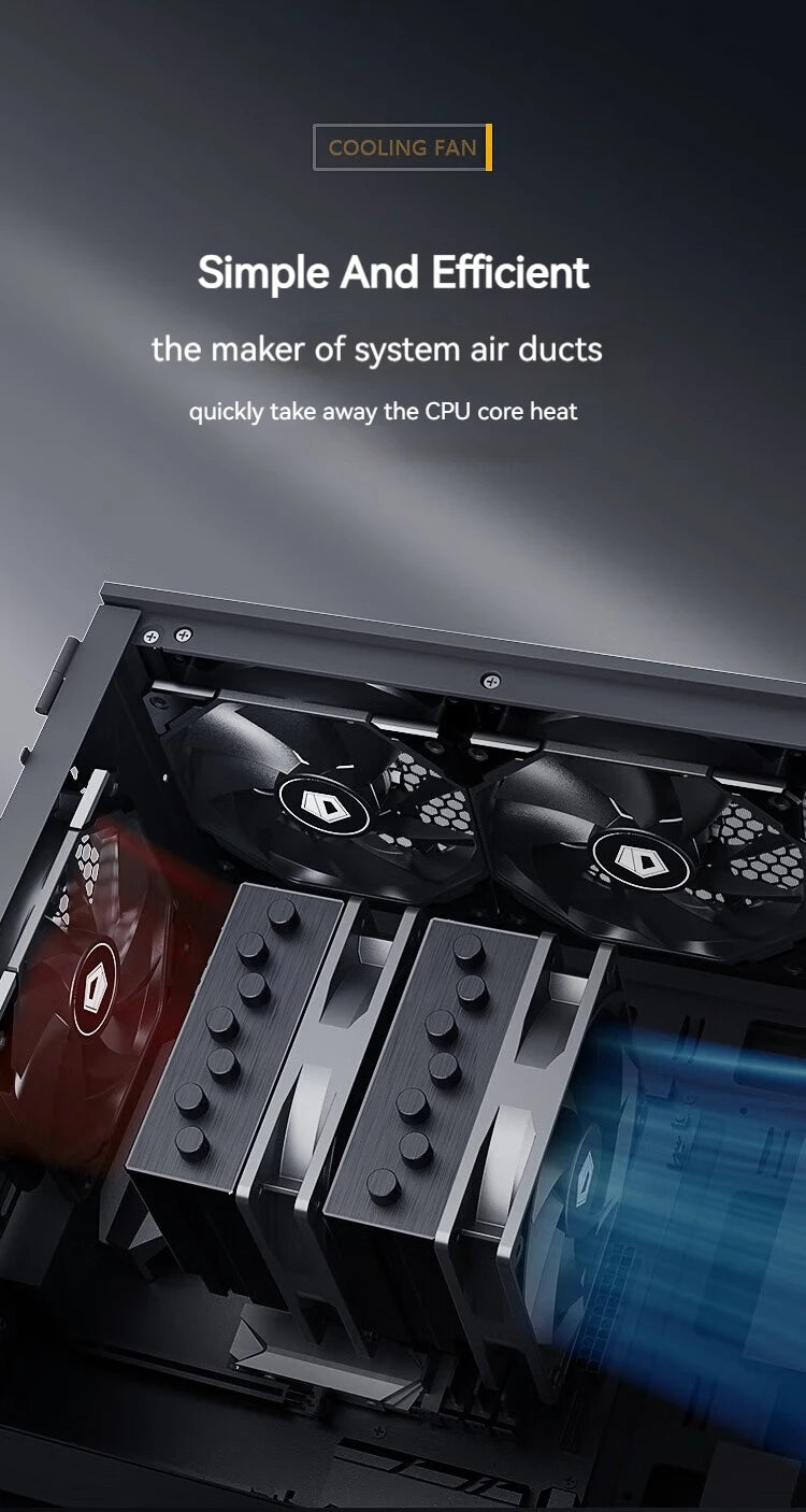 ID-COOLING XF-120-K Simplicity Efficiency PC Gamer Computer Case Fan 12V 4Pin PWM Adjust Speed Serializable Cooling Ventilador