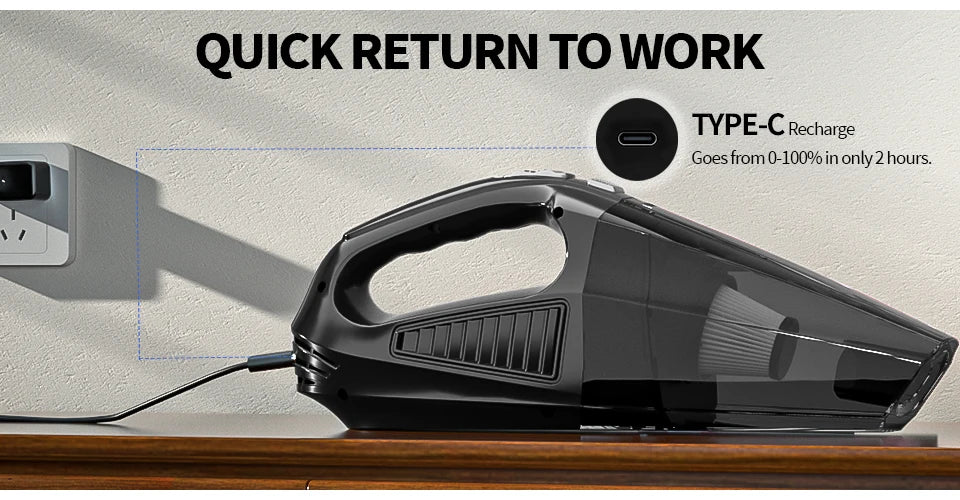 Portable Wireless Vacuum Cleaners Powerful Rechargeable Suction Cordless Handheld Vacuum Cleaner Car Electronic Accessories