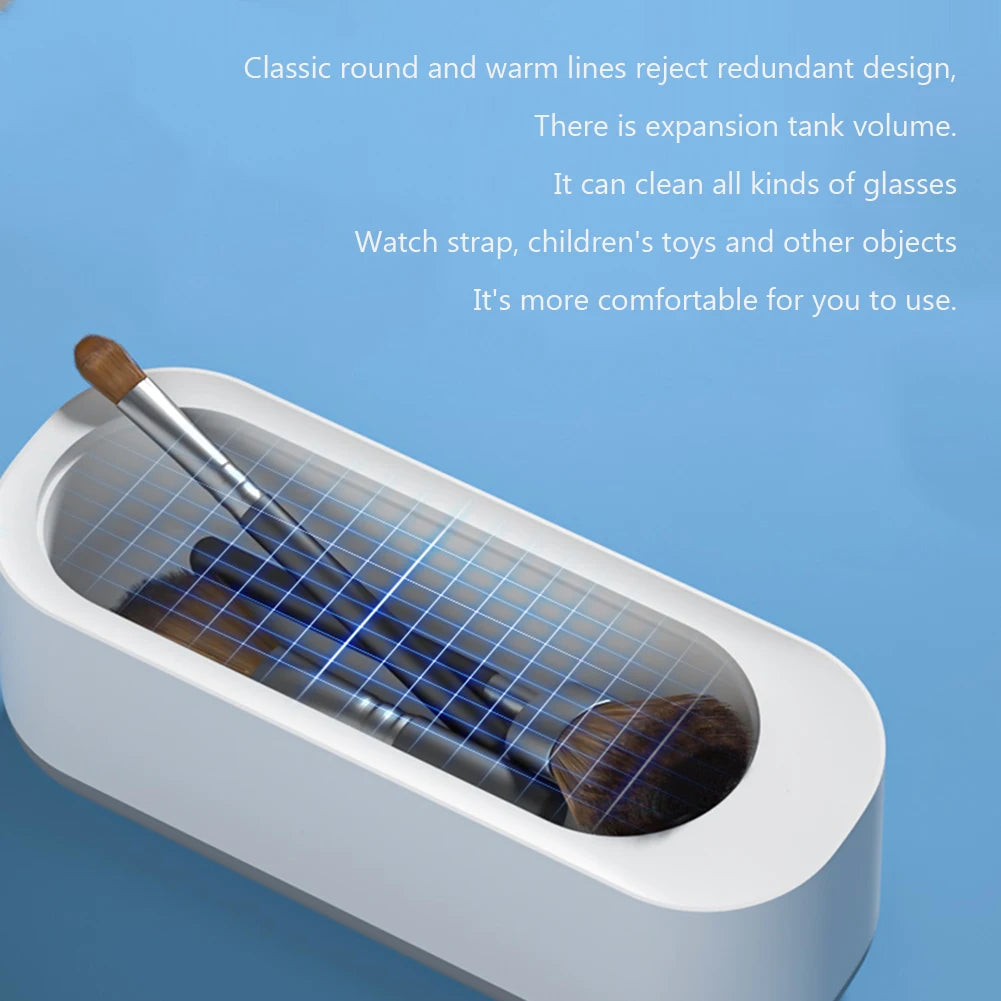 Ultrasonic Cleaning Machine Jewelry Eyeglasses Watches Cleaner USB Rechargeable Cleaning for Pacifier Makeup Tool Eyeglasses