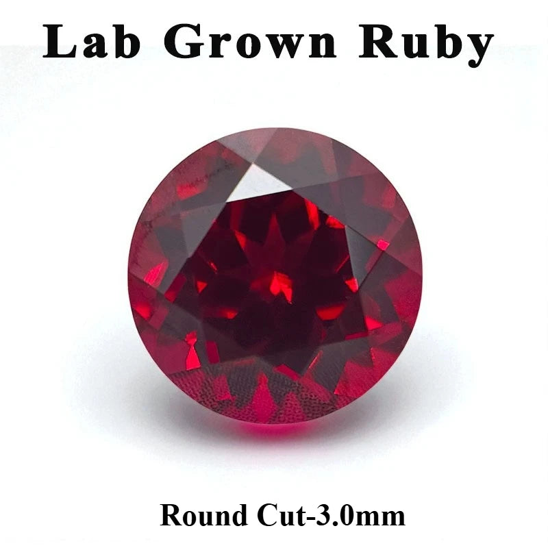Top Lab Grown Ruby Oval Cut Pigeon Blood Red VVS1 Gemstone For Charms DIY Jewelry Making Selectable Certificate