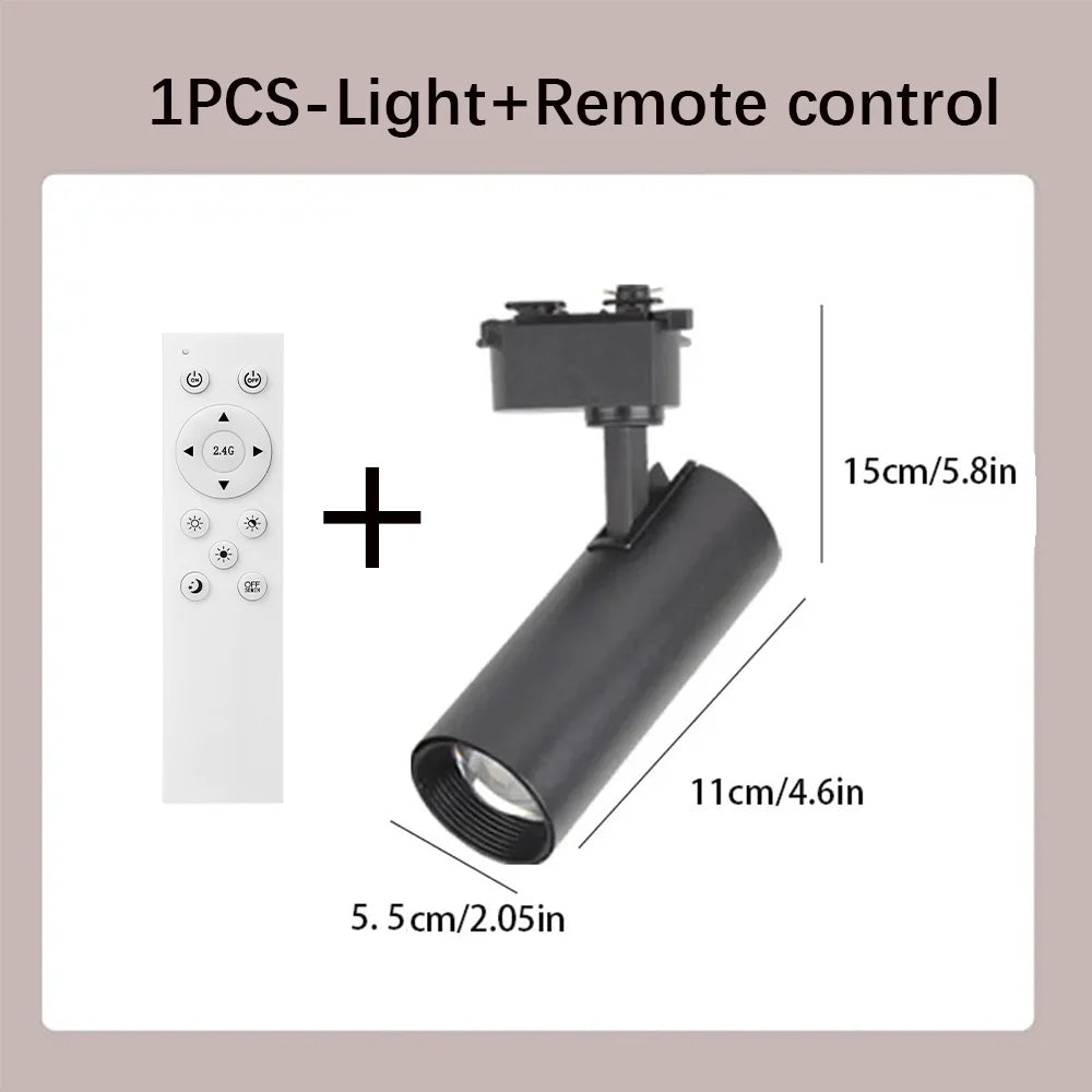 LED Track Lamp Remote Control Available Dimming Rail Lighting Home Decoration Kitchen Living Room Clothing ShopDecor Track Light