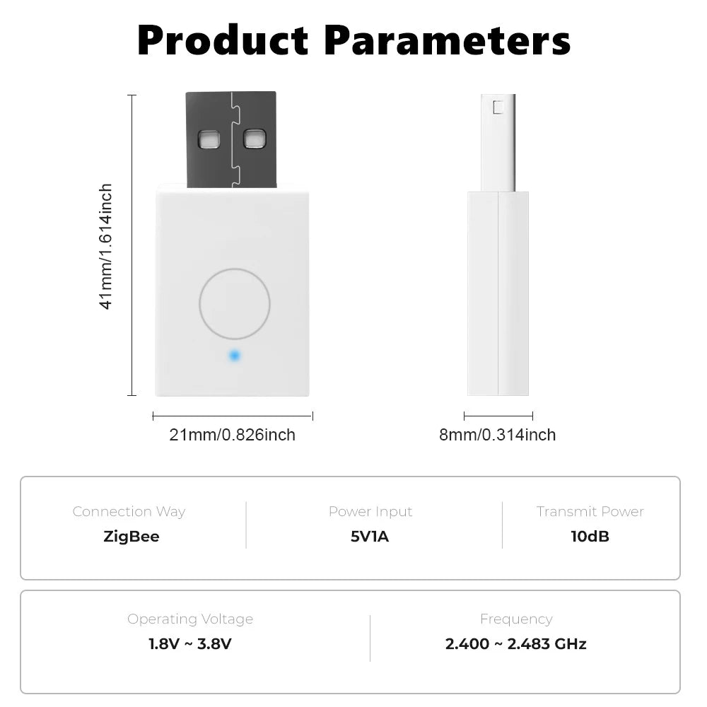 Tuya Smart ZigBee Signal Repeater USB Signal Amplifier Extender for Smart Life Gateway Smart Home Devices Automation