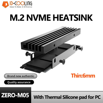 ID-COOLING M05 SSD Heatsink for M.2 2280 NVME Radiator Aluminum Alloy with Thermal Silicone Pad Efficient Cooling for PC