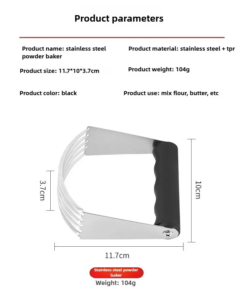 Multi-Purpose Dough Blender Mixer Cream Flour Mixer Scutters Flour Cutters Stainless Steel Powder Beater Rammer Baking Tools