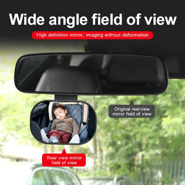 Car interior baby observation mirror, car child safety seat rearview mirror, installation of auxiliary mirror, reverse blind spo