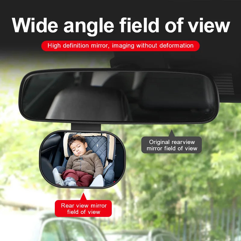 Car interior baby observation mirror, car child safety seat rearview mirror, installation of auxiliary mirror, reverse blind spo