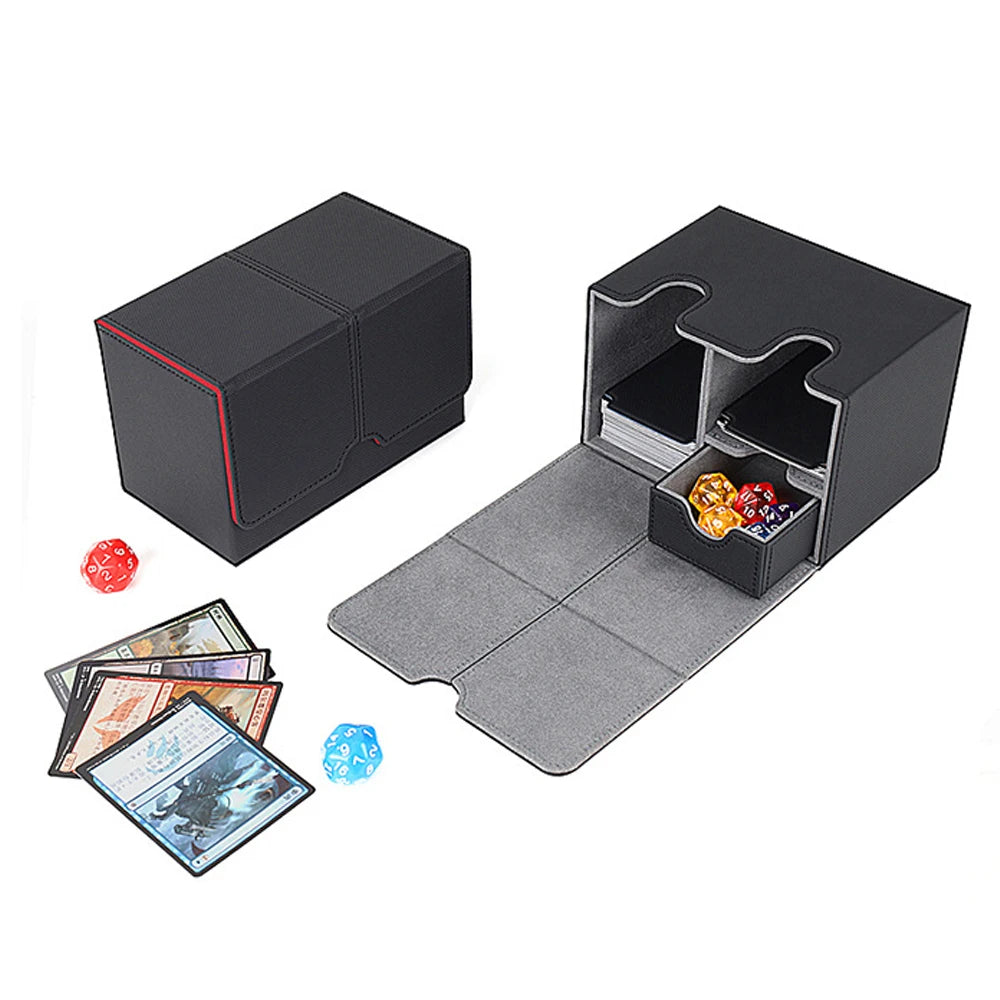 Card storage box card box big brand box solid color storage box top side installation toys games collection card for  Trading