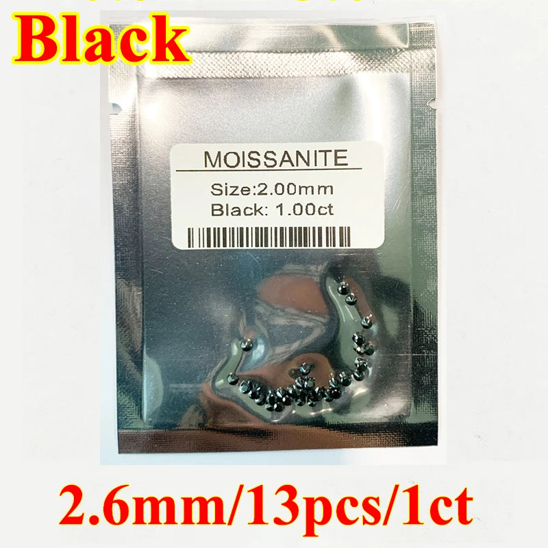 DJMAX Factory Direct Sales Moissanite Loose Stone D Color Moissanita Gemstone Lab Grown Diamond Certified Black Moissanite Stone