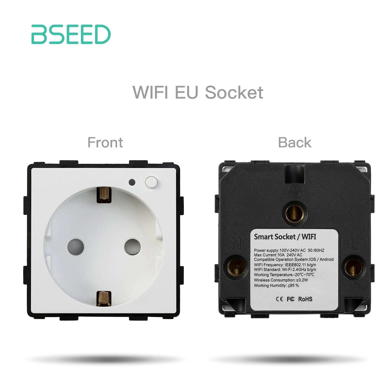 BSEED Wifi Roller Shutter Curtian Dimmer Touch Switches Glass Panel EU Socket Tuya Smart Plug Spare Parts DIY Free Combination