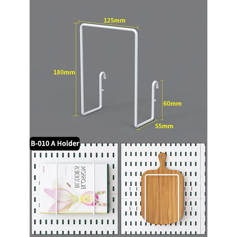 Office Desktop Storage Pegboard: Height-Adjustable Vertical Storage Rack (For Stationery Storage And Decorative Figurine Display