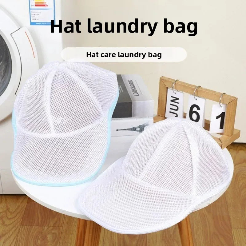 Baseball Cap Washer Bag for Washing Machine | Anti-Deformation Hat Cleaning Cage Frame Holder Home Laundry Guard Support