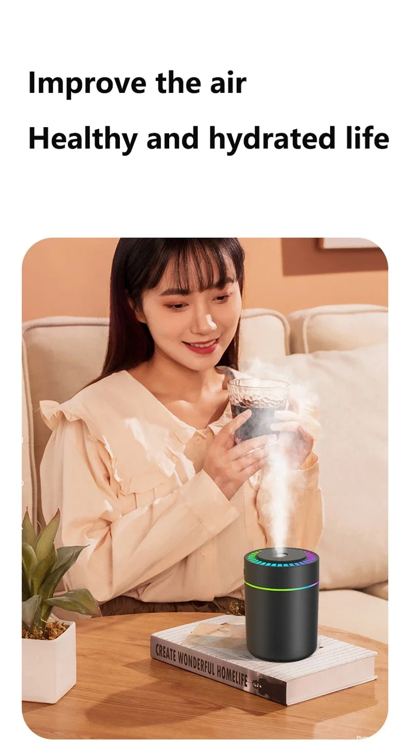 Mini Air Humidifier 180ML Electric Aroma Diffuser Essential Oil Purifier Aromatherapy Mist Maker Lights For Car Home