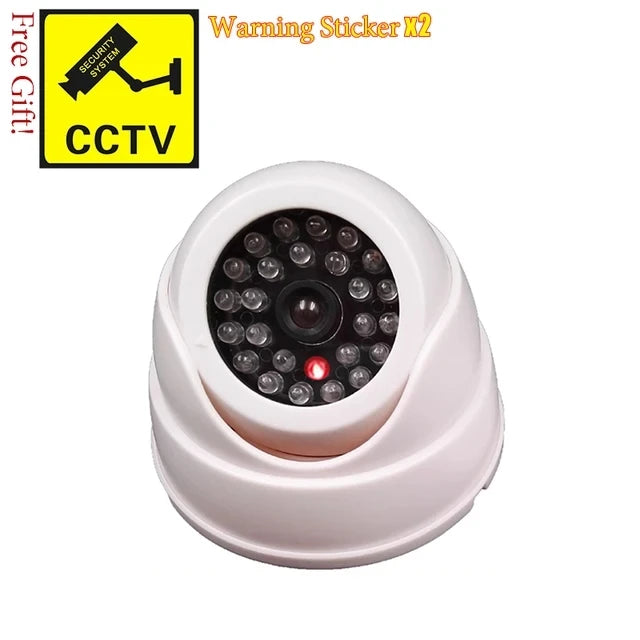 Creative Flashing Led Fake Camera Black Plastic Dome CCTV Dummy Camera Surveillance Security System Power Via AA Battery