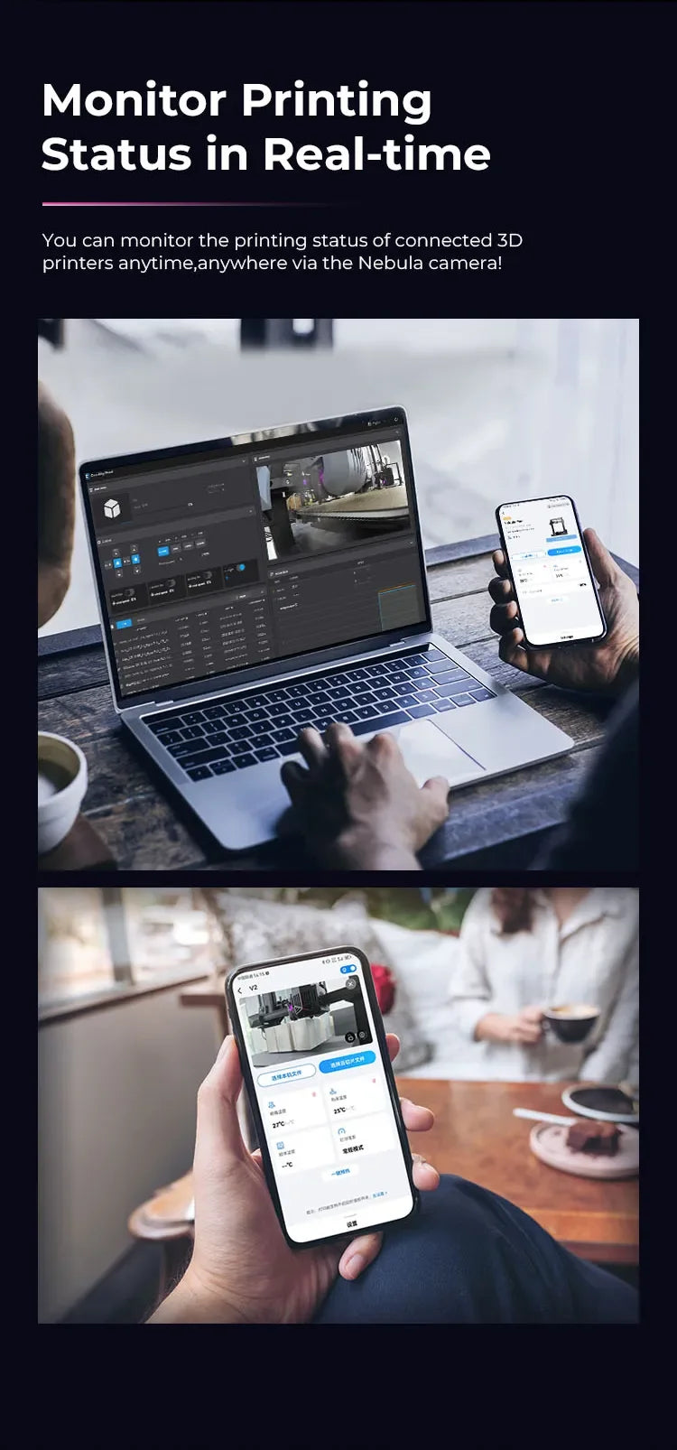 Creality Nebula Camera High-definition USB Camera with Time-lapse Filming Night Vision Function for Ender 3 V3 KE/Halot Mage Pro