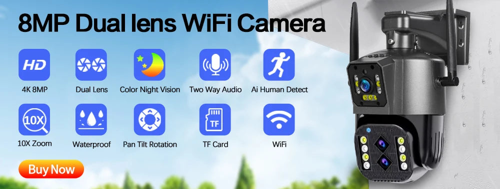 Tuya Smart Life Home Security Camera System Wireless 5MP Wifi CCTV PTZ IP Video Surveillance Camera 2 Way Audio Baby Monitor 2K