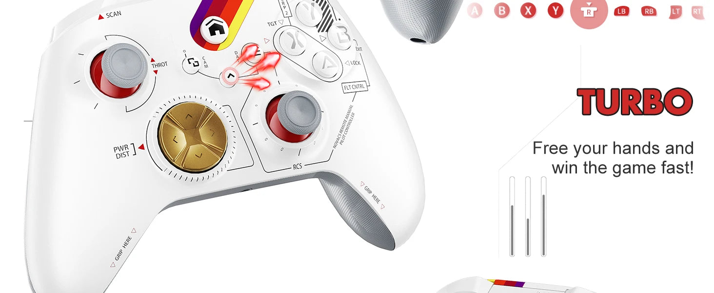 Gaming Gamepad For Xbox One Series X/S Pc With 6-Axis Gyro Sensor Dual Vibration Hall Effect Wireless Game Xbox Controller