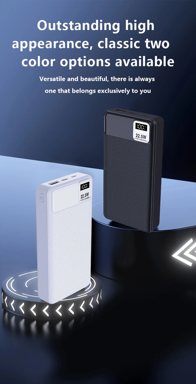100000mAh Power Bank 22.5W Fast Charging Portable Charger External Battery High Capacity Powerbank For iPhone Huawei Oneplus