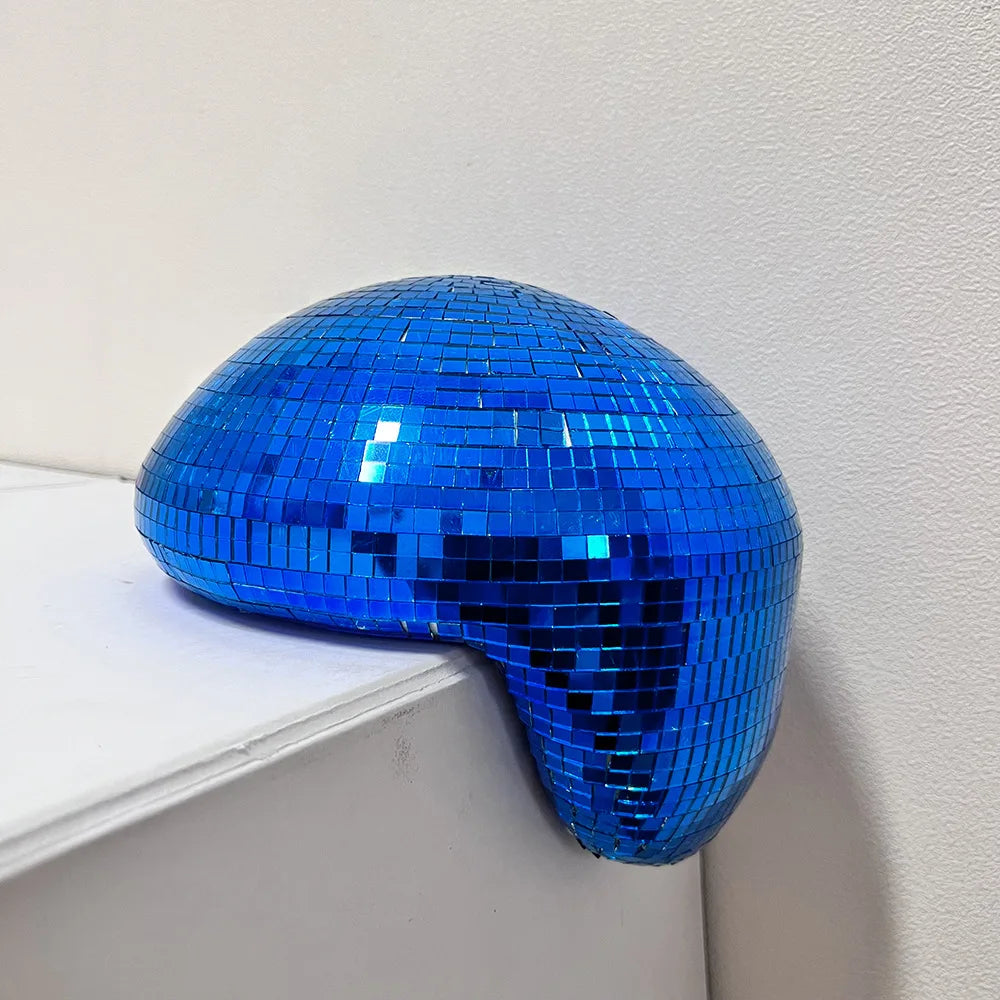 Mirror Disco Ball  Reflection Glass Ball Indoor Home Party Decoration Funny Disco Table Ornament Holiday Birthday Halloween Gift