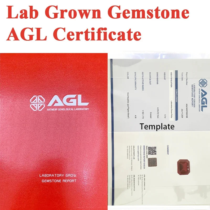 Lab Grown Ruby Various Shape Pigeon Blood Red Charms Gemstone for DIY Jewelry Making Materials Selectable Certificate