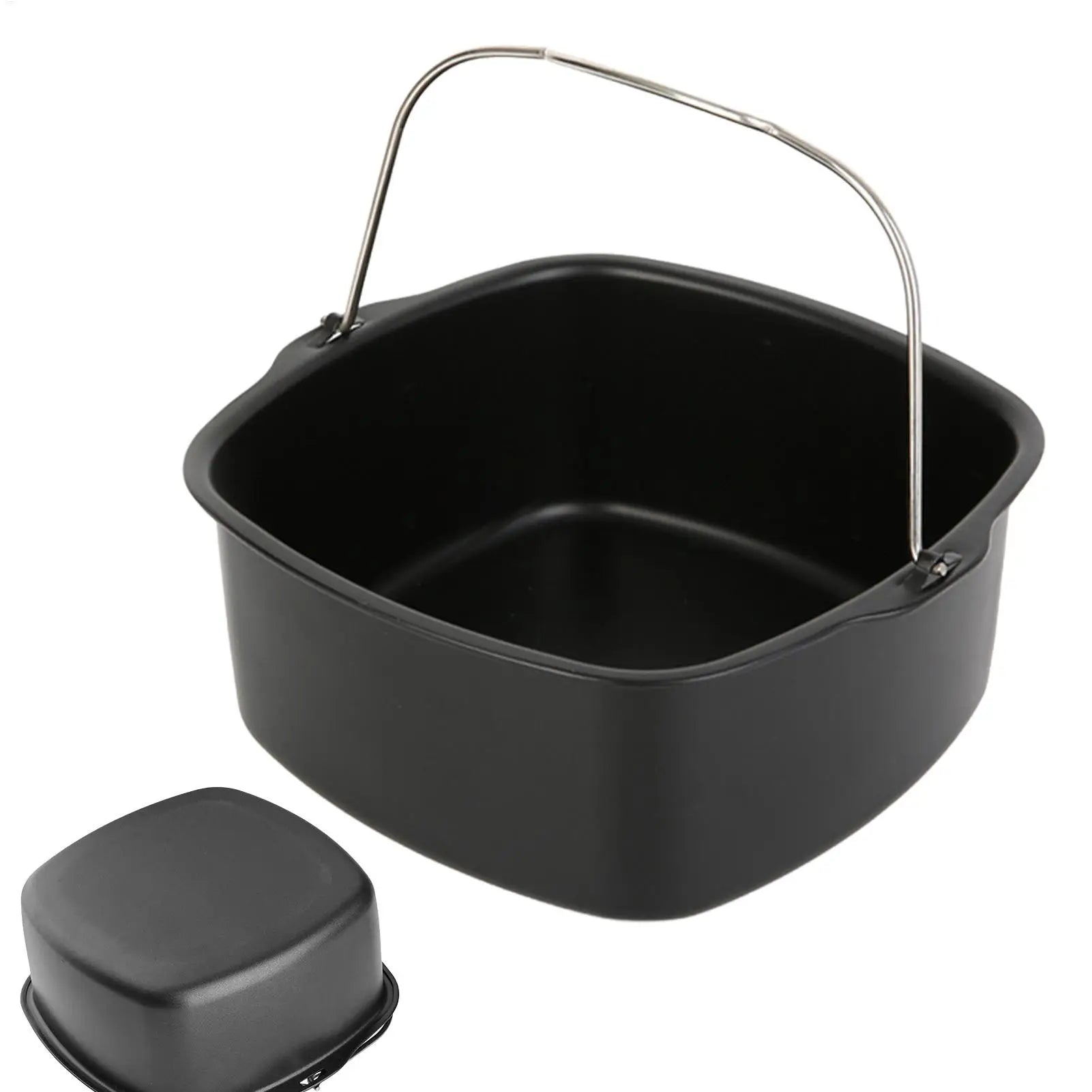 Air Fryer Cake Pans 7/8inch Non-stick Baking Tray Basket Cake Molds Heat Resistant Kitchen Cooking Tool Airfryer Accessories