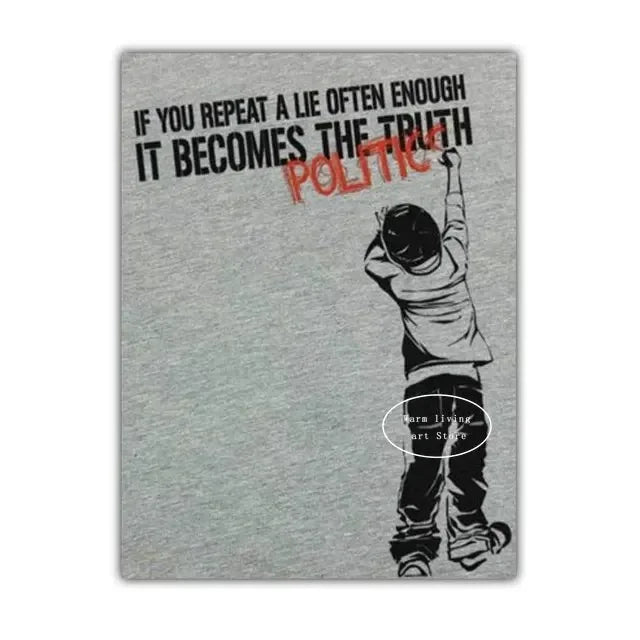 Classic Retro Wall Art Banksy Street Graffiti HD Canvas Print Poster Home Living Room Bedroom Decorative Painting